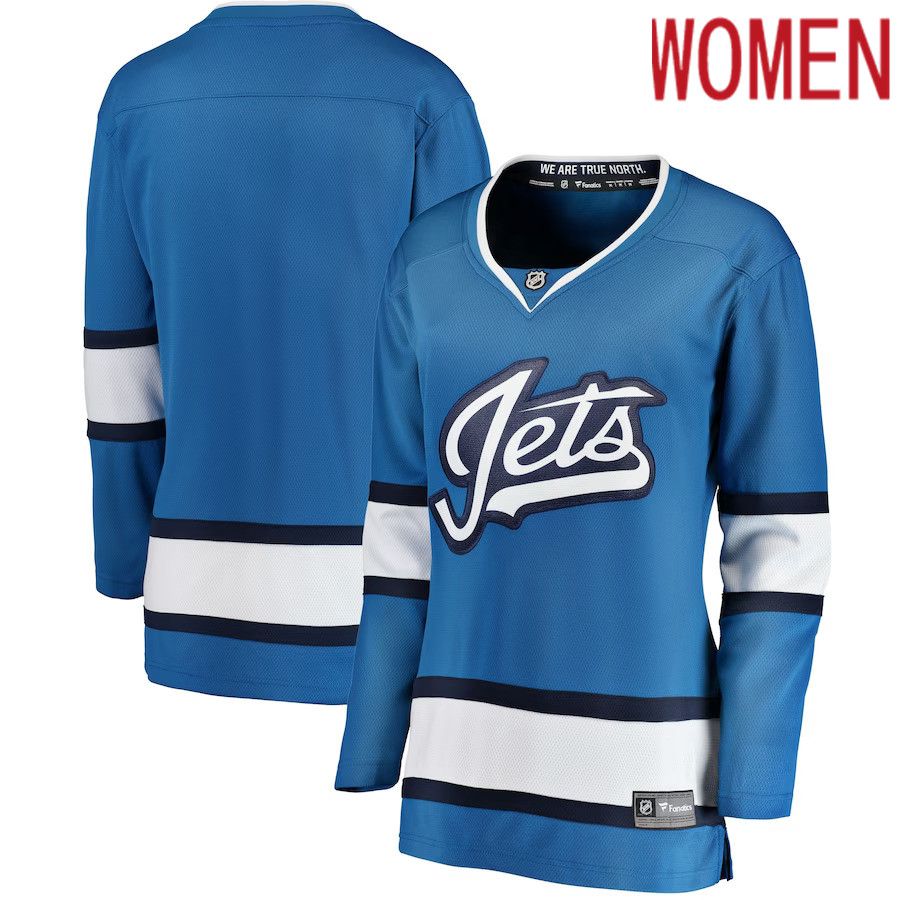 Women Winnipeg Jets Fanatics Branded Blue Alternate Breakaway NHL Jersey->women nhl jersey->Women Jersey